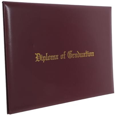 Couverture de Diplôme A4 en Similicuir Café, Rembourrage Mousse | Étui de Protection pour Certificat Scolaire ou Universitaire, Dossier Rigide pour Cérémonie et Rangement