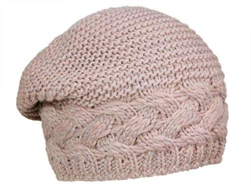 Rassow Damen Strickmütze mit Alpakawolle - Flieder (85) - One Size