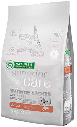 Nature's Protection Superior Care Hundefutter Trocken Getreidefrei für Kleine & Mini-Rassen - Hypoallergenes Hundefutter mit Lachs, Trockenfutter für Erwachsene Hunde, 1.5kg
