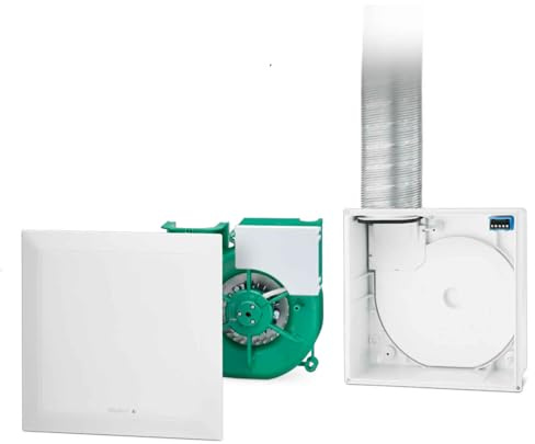 Ritzer by Helios Einrohr-Lüftungssystem ultraSilence ELS inkl. Gehäuse, Frontabdeckung und Filter für Badezimmer und Küche