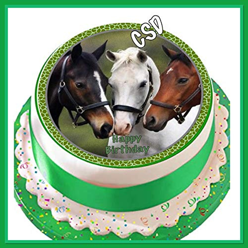 Tortenaufleger Pferde 04, Zuckerpapier, Tortenbild, Geburtstag