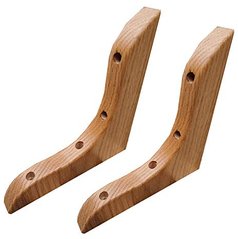 2 Stück Regalhalterung,Massivholz Dreiecks Regalhalter,Holzkonsole,Schwimmende Regalträger,Vintage Regalwinkel Wand Regalträger,Buche Regalkonsole,für Wohnzimmer,Küche,Schlafzimmer,Esszimmer