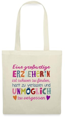 Spreadshirt Großartige Erzieherin Danke Geschenk Stoffbeutel