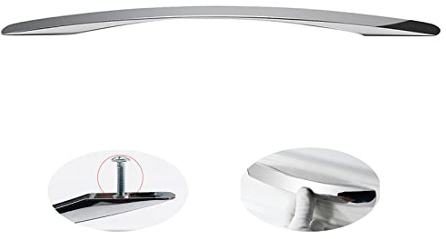 limiao123 Maniglia per armadio da cucina, Tiretti ad arco Manopole per mobili con Viti Maniglie Cabinet Morden Maniglia del Cassetto per cassetti e armadi, cromate (hole distance 320mm/12.5in)
