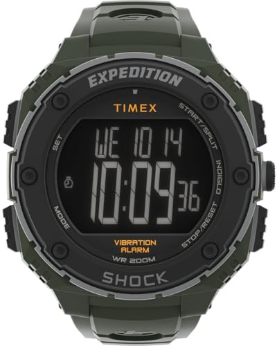 Timex Expedition Shock XL Herren 50mm Harzband Armbanduhr TW4B24100