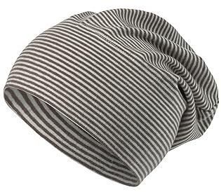 Sterntaler GOTS Beanie Ringel - Babymütze aus Singlejersey (Bio) gestreift - anschmiegsame Unisex Beanie Mütze variabel tragbar - Baby und Kinder Übergangsmütze, braun, Größe 47