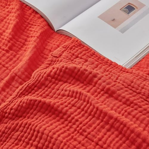 EMME Musselin-Decke 150x200 Baumwolle Oeko-TEX Erwachsene Tagesdecke