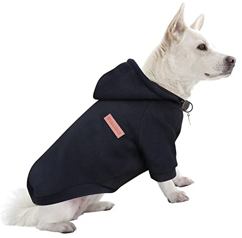 HuaLiSiJi Sweat à Capuche pour Chien, Pull Petit, Doux et Confortable, Super Chaud, Bien Conçu, S'enfile Bien (XX-Large, Noir)