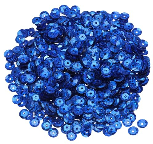 QUARKZMAN Paillettes Sfuse 6mm 2400pz Paillettes Laser Blu Scuro