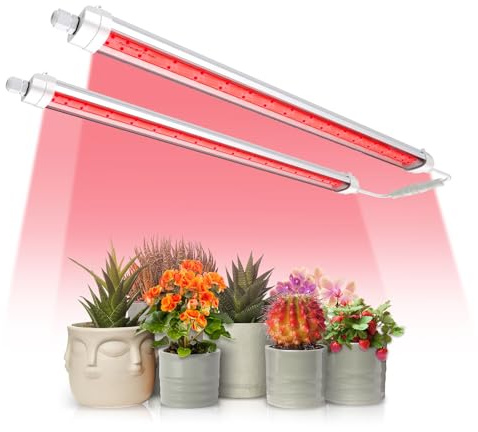 Spider Farmer GlowR40 LED Pflanzenlampe, Rotes Spektrum Zusätzliche Beleuchtung Bars, 650-665NM Hohe Effizienz Wachsen für Indoor Pflanzen Blume Blühen Fruchtbildung Satz von 2, 40W
