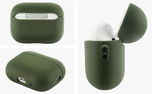 Teyomi Custodia in TPU compatibile con AirPods 3, con kit di pulizia, custodia protettiva compatibile con AirPods di 3a generazione con cinturino da polso, design in pelle touch per AirPods 3, cover