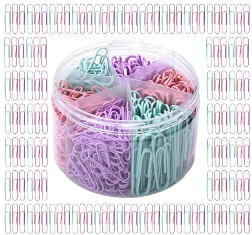 Büroklammer-Set, bunte Statiry-Clips, sortierte Büroklammern, farbkodierte Büroklammern, Büro-Dokumenten-Organizer, farbige Büroklammer-Sortiment, Heimbüro-Set, Schreibwaren