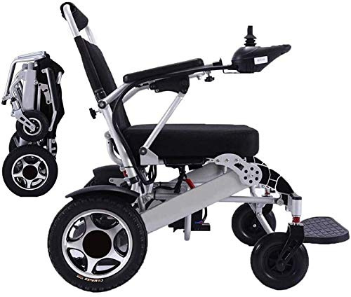 Silla de ruedas eléctrica plegable, ligera, con doble motor, batería doble, portátil, ayuda a la movilidad, silla de ruedas de 250 W, motores de lujo