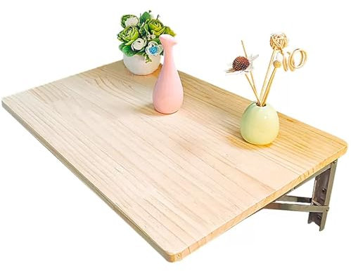 Nordivo Wandklapptisch Aus Holz,Klapptisch Wand,Wandklapptisch,Schreibtisch Klappbar Wand,Kleiner Klapptisch,Platzsparender,Wand Montierter Klapptisch,Klapptische,Wandklapptisch Balkon(40x30cm)