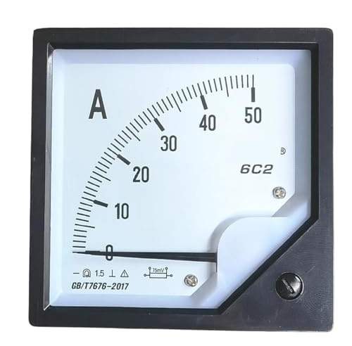 Amperometro CC tipo puntatore 6C2 1A2A3A5A10A30A100A200A Amperometro for test di circuiti automobilistici Carica batteria Ampere Tester Gauge 1 pz(50A(75MV))