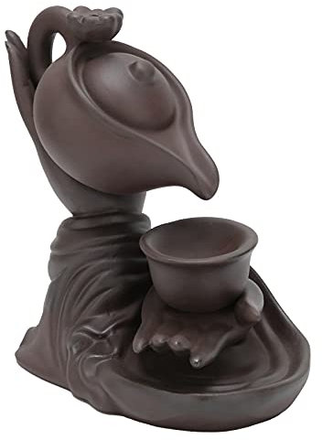 Räucherstäbchenhalter, Räucherkegelhalter aus Rotem Porzellan, Rückfluss-Räuchergefäß, Teekannen-Räuchergefäß, Aromatherapie-Ornament, Heimdekoration