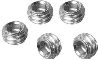 PATIKIL 50 Stück Madenschraube M5 x 3mm, 304 Edelstahl Madenschrauben Set für Türklinken Halterung Möbel Lampen Wasserhahn Reparaturen, Silber Innensechskant Gewindestifte Schrauben Set