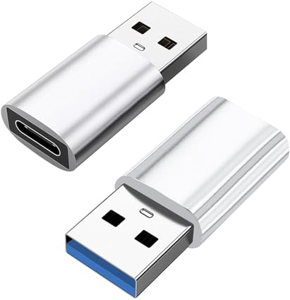 Adaptador USB A a USB C - Tipo C hembra a USB 3.0 macho | Convertidor USB A a USB C, adaptador USB A a C, convertidor de cable de carga de alta velocidad tipo C hembra a USB A macho para disco duro de