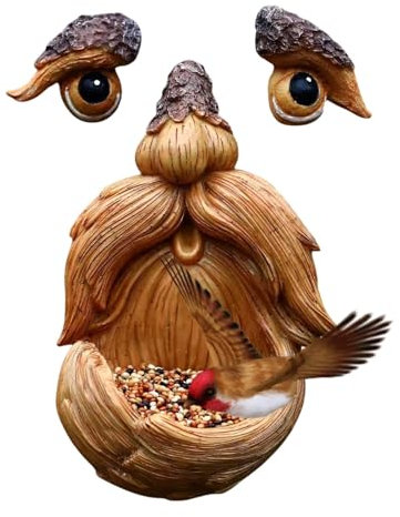 Set di facce di albero, decorazione del viso di fantasma della corteccia 'uomo vecchio, scultura da giardino stravagante all'aperto, dimensioni circa 16x10.5x8cm per alberi, spettrale per ceppi e