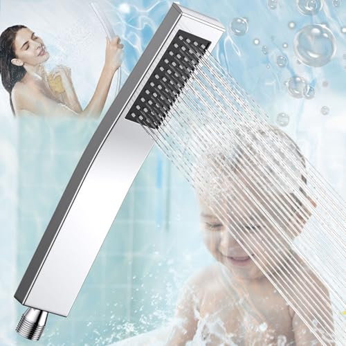 SoundZero Douchette Douche Salle de Bain, Pommeau Douche Anti Calcaire, Pommeau de Douche en Acier Inoxydable Résistant à La Rouille, Pommeau de Douche Haute Pression Pressurisé en Acier Inoxydable