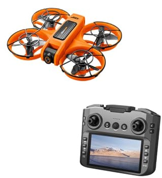LKHLTBF Nuovo Drone S156 4k HD Professionale con Telecamera grandangolare WiFi FPV rc, Altezza Regolabile, Elicottero con Schermo Grande, quadricottero Pieghevole, Giocattolo,A,Triple Battery