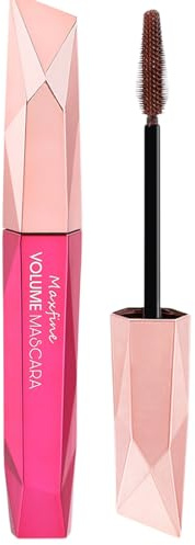 Braun Wimperntusche Wasserfest,Mascara Wasserfest, Langlebige Volumizing Curling Verlängerung Mascara Make-Up für Weihnachten, Halloween, Partys, Hochzeiten