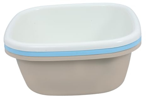 Healvian 3 Piezas Cuenca de Lavado de Plástico Grande de Azul Blanco para Cocina y Baño Resistente y Duradero para y Reuniones