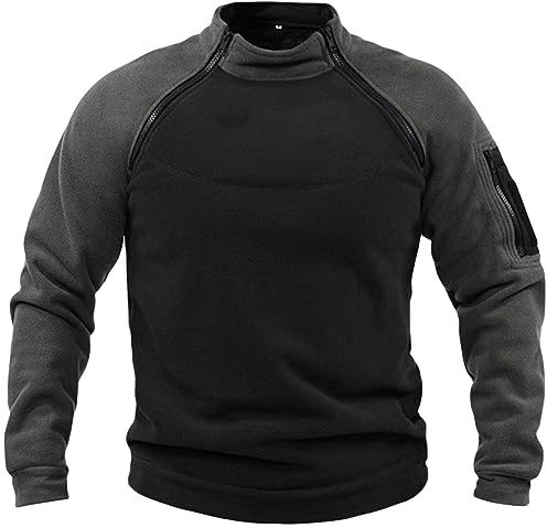 Generisch Fleecepullover Herren Militär Outdoor Fleecejacke Warme Tactical Fleece Pullover Taktische Jacke ilitary Athletic Sport Army Winddichte Pullover Winterpullover Sportpullover Arbeitskleidun