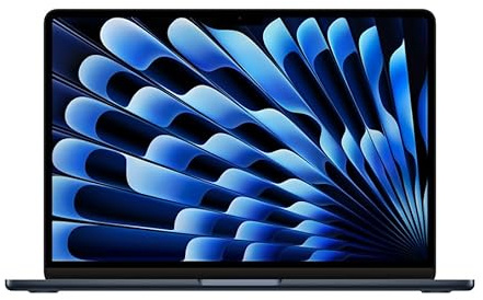 Apple MacBook Air 2024, M3-chip med 8-kärnig CPU, 10-kärnig GPU (13-tum, 8GB RAM, 256GB SSD Kapacitet) (QWERTY Engelska) Midnatt (Renoverad)
