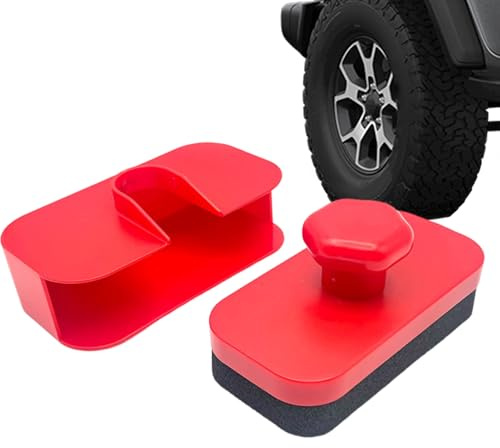 Spazzola per Lucidatura Pneumatici | Spugna per Auto con Coperchio | Panno Riutilizzabile per Applicazione Cura Cerchi Lavaggio | Detailing Esterno Interno Veicolo