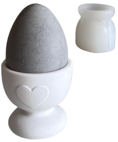 Molde de huevera con diseño de corazón, 2 unidades, reutilizable, de silicona, para manualidades de resina, hecho a mano, decoración del hogar