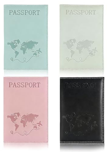 Cjytdkj Reisepasshülle, 4 Stücke Passport Hülle, Reisepass Hülle, 10×14cm
