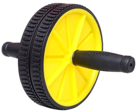 Healeved Abdominal Wheel mit Doppeltem Pvc rad Stahlrohrrahmen Rutschfester Griff Geräuscharmer Bauchtrainer für Ganzkörper kerntraining Geeignet für Anfänger und Fortgeschrittene