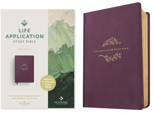 NLT Life Application Study Bible, Third Edition, Purple: New Living Translation, Purple LeatherLike: Red Letter Edition