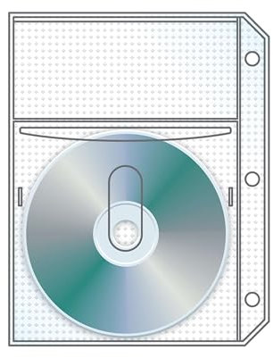 Pagina per raccoglitori DVD, colore: bianco, confezione da 50 pagine