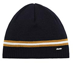 Eisbär Mütze Mountain, Nacht/Ocker/White, Größe: XL, 407740 - Klassische Wintermütze für Damen & Herren, in dezenter Streifenoptik und Rippanschlag, mit Innenfleece, perfekt für Kopfumfang 59-60 cm