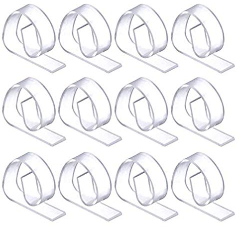 Weiqiao® Tischtuchklammer, transparent, Kunststoff, rutschfest, Tischclip, Werkzeug für Haus, Restaurant, Picknick, 50 Stück