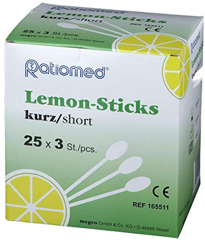 Lemon Sticks/Mundpflege Stäbchen kurz 25x3 Stück
