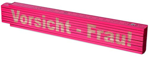 TE-Trend 2 m tumstav rosa meter stav personlig tumstav kvinnor laser gravyr skala ordspråk försiktighetskvinna! Rosa