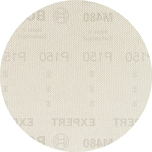 Bosch 5x EXPERT M480 Sanding Net | for Paint on wood, Hardwood, Grit 150, Professional Accessory Random Orbital Sander, Orbital Sander