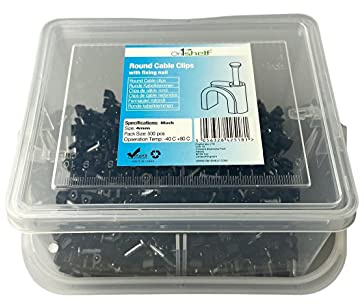 Kabelschellen, rund, Typ K, 4 mm, Schwarz, 500 Stück