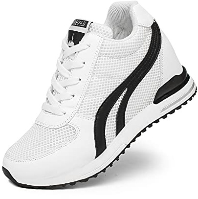 AONEGOLD® kilskor dam sportskor gym fitness sneakers låga kilskor 7 cm jogging resa andas