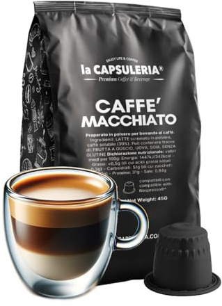 Capsuleria - MACCHIATO KAFFE (160 Kapslar) Kompatibel med Nespresso
