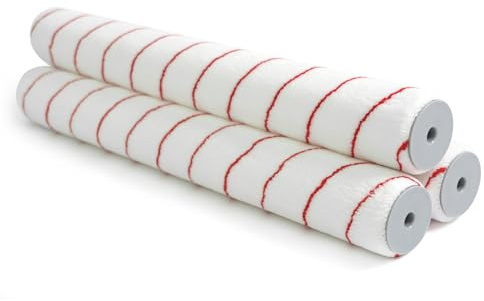 ROLLINGDOG Mangas grandes para rodillo de pintura de 18 pulgadas, siesta corta de 5 mm para techos de pared lisos y brillantes, pintura de superficie grande (paquete de 3 núcleos de 44 mm de diámetro)
