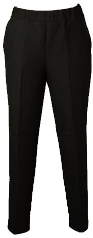RAGNO Pantalone Donna Lungo Elastico in Vita e Tasche Laterali in Jersey Invernale Articolo D850P7 Pant.Chino Tasche, 020 Nero, 5 - Quinta