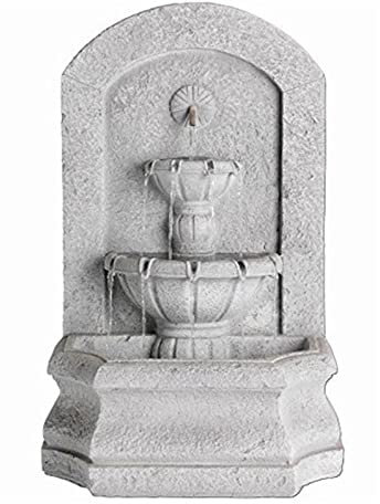Fontana da giardino per interni ed esterni Fontana per esterni Fontana da giardino e da esterno in pietra solare Ornamento Statua Fontana con giochi d'acqua per terrazza, patio, portico,
