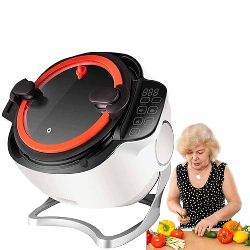 Machine De Cuisson Automatique Intelligente, Robot Culinaire Commercial 6l Avec Rotation à 360° Et Chauffage Polyvalent 3D, Ajustement 3 Vitesses Pour La Maison