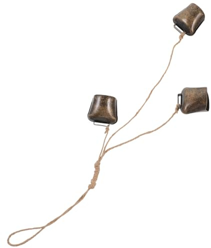VINTORKY Kuhglocke Vintage Hängende Glocke Aus Eisen Weihnachtsglocken Hängeornament Für Türen Fenster Äste Partydekoration