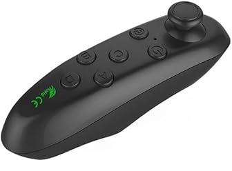 VR Controller,Kabellose Bluetooth-Fernbedienung für Gamepad, Selfie-Kamera-Auslöser, kabellose Maus, 3D-VR-Brille, Fernbedienung für iPhone, Android, PC, TV-Box (Black)