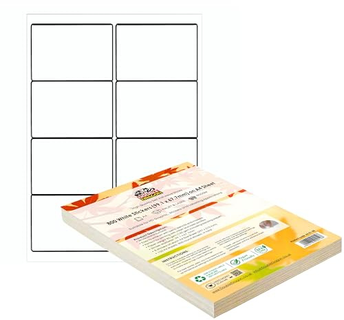 Double Dragon Étiquettes d'Adresse Autoadhésives A4, 8 par Feuille, 100 Feuilles, 99.1x 67.7mm, 800 Étiquettes (800 Étiquettes)